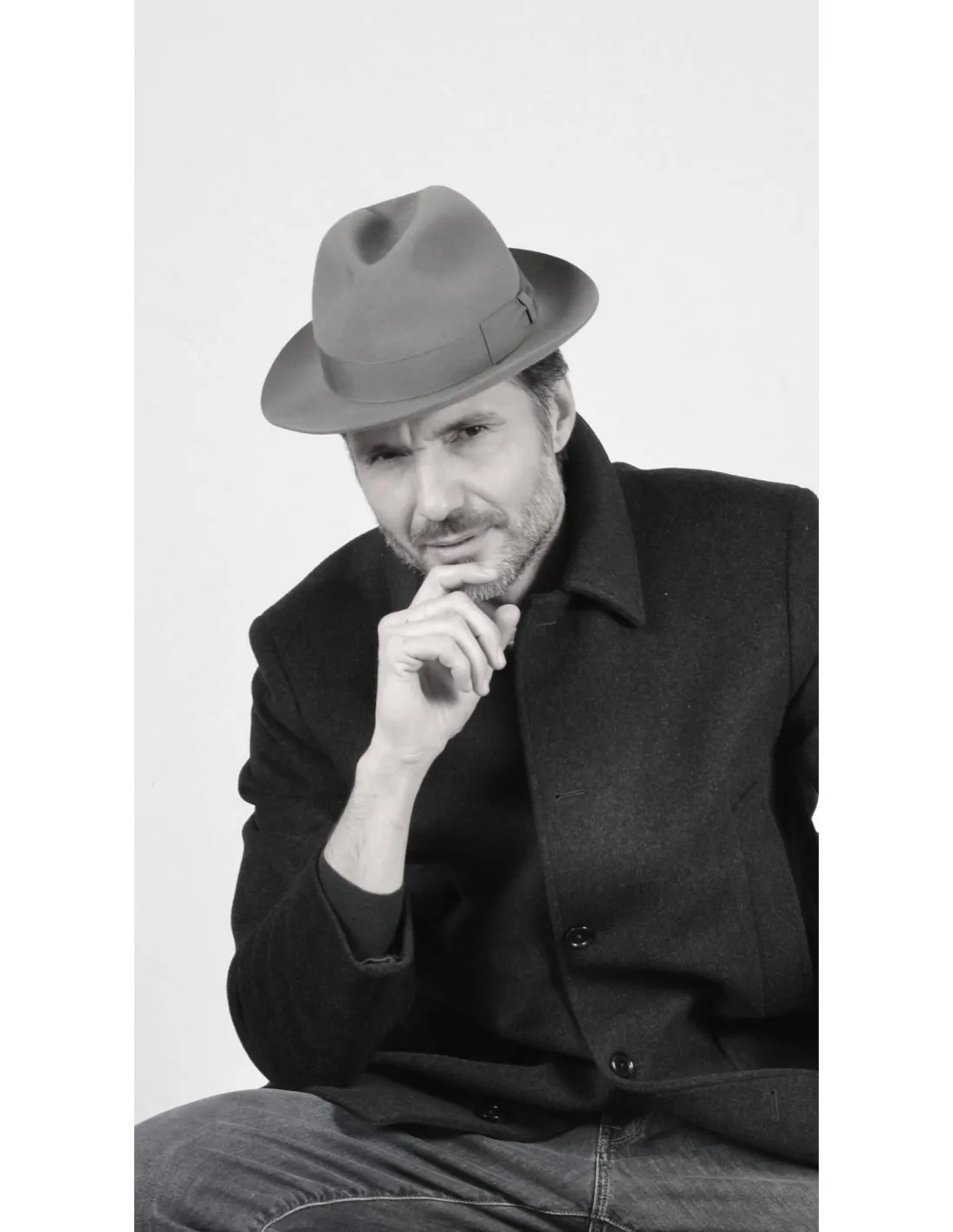 Cappello in lana tipo fedora Gentemoda Grigio CH
