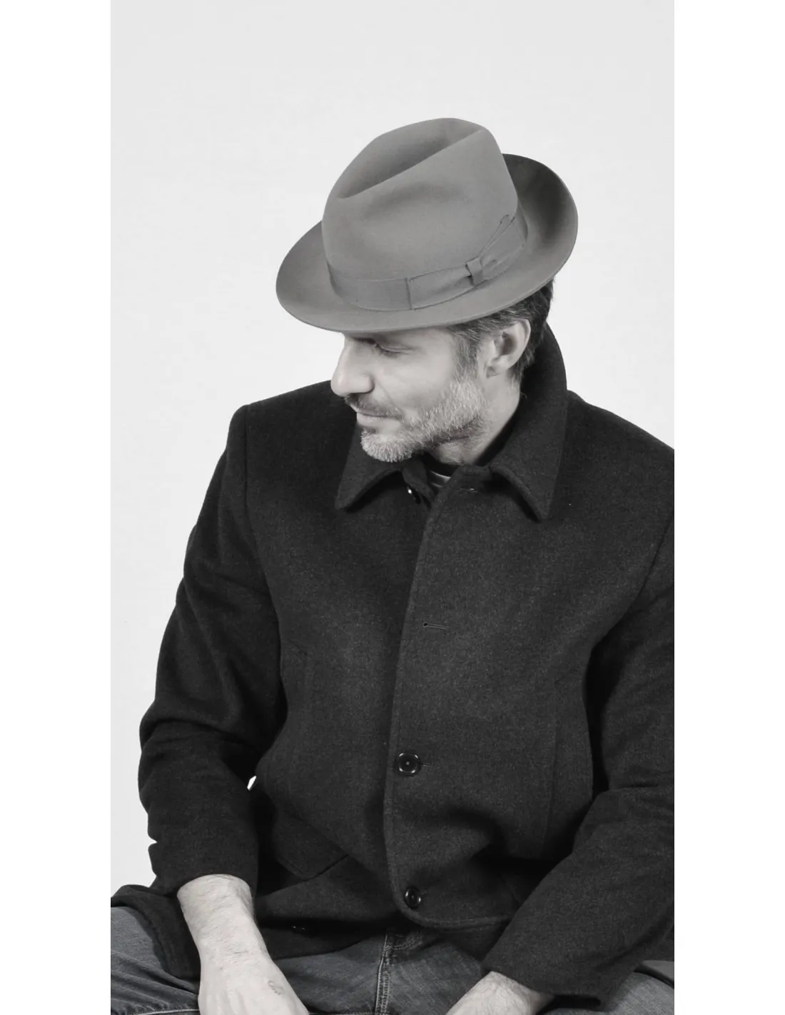 Cappello in lana tipo fedora Gentemoda Grigio CH