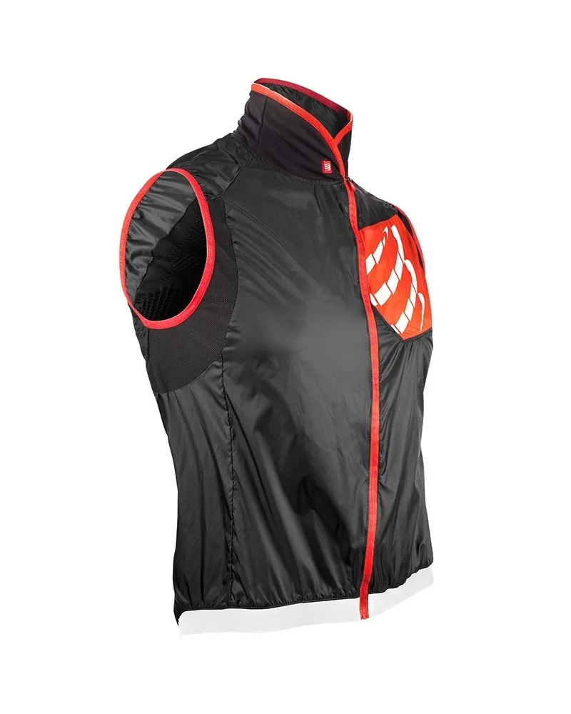 Compressport Cycling Hurricane WindProtect Vest Gilet Antivento, Black
