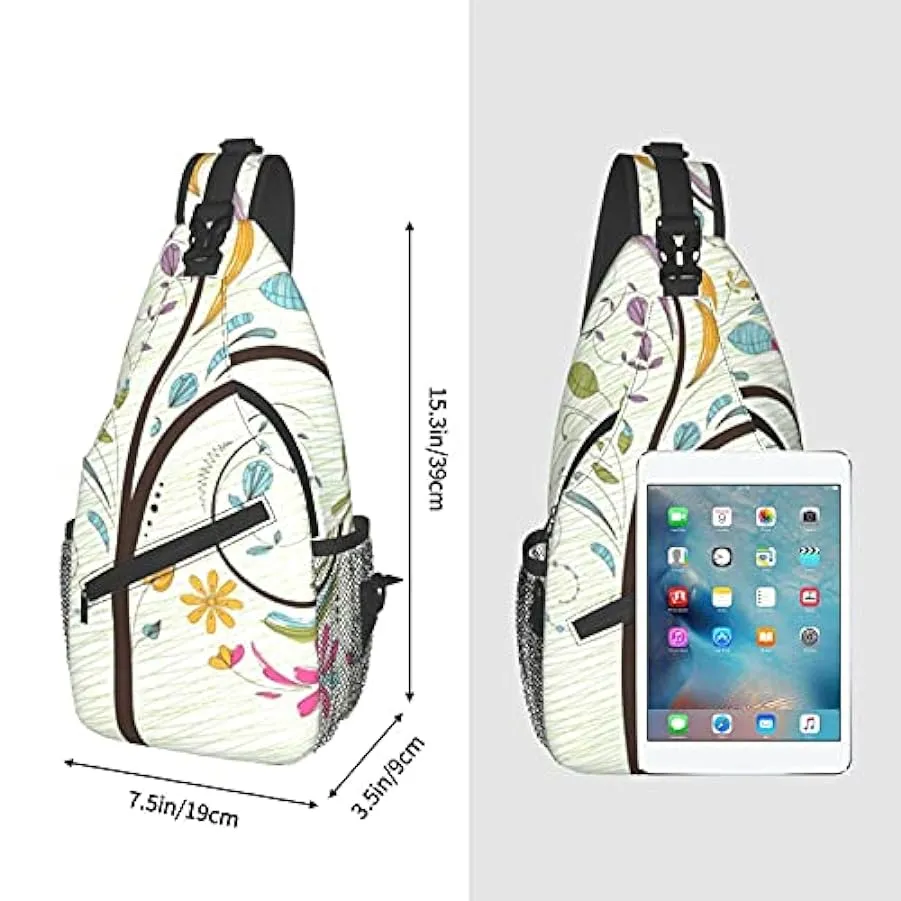 DJNGN Borsa a tracolla con albero colorato, borsa a tracolla, zaino da trekking all’aperto per il fine settimana, adatto per uom