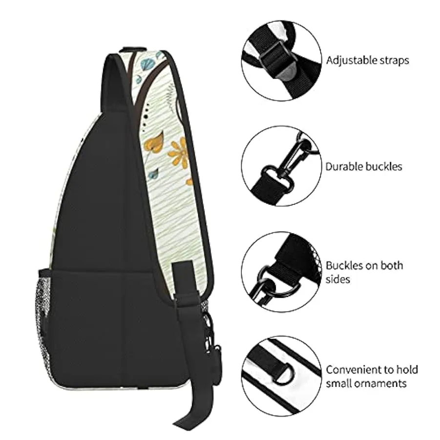 DJNGN Borsa a tracolla con albero colorato, borsa a tracolla, zaino da trekking all’aperto per il fine settimana, adatto per uom