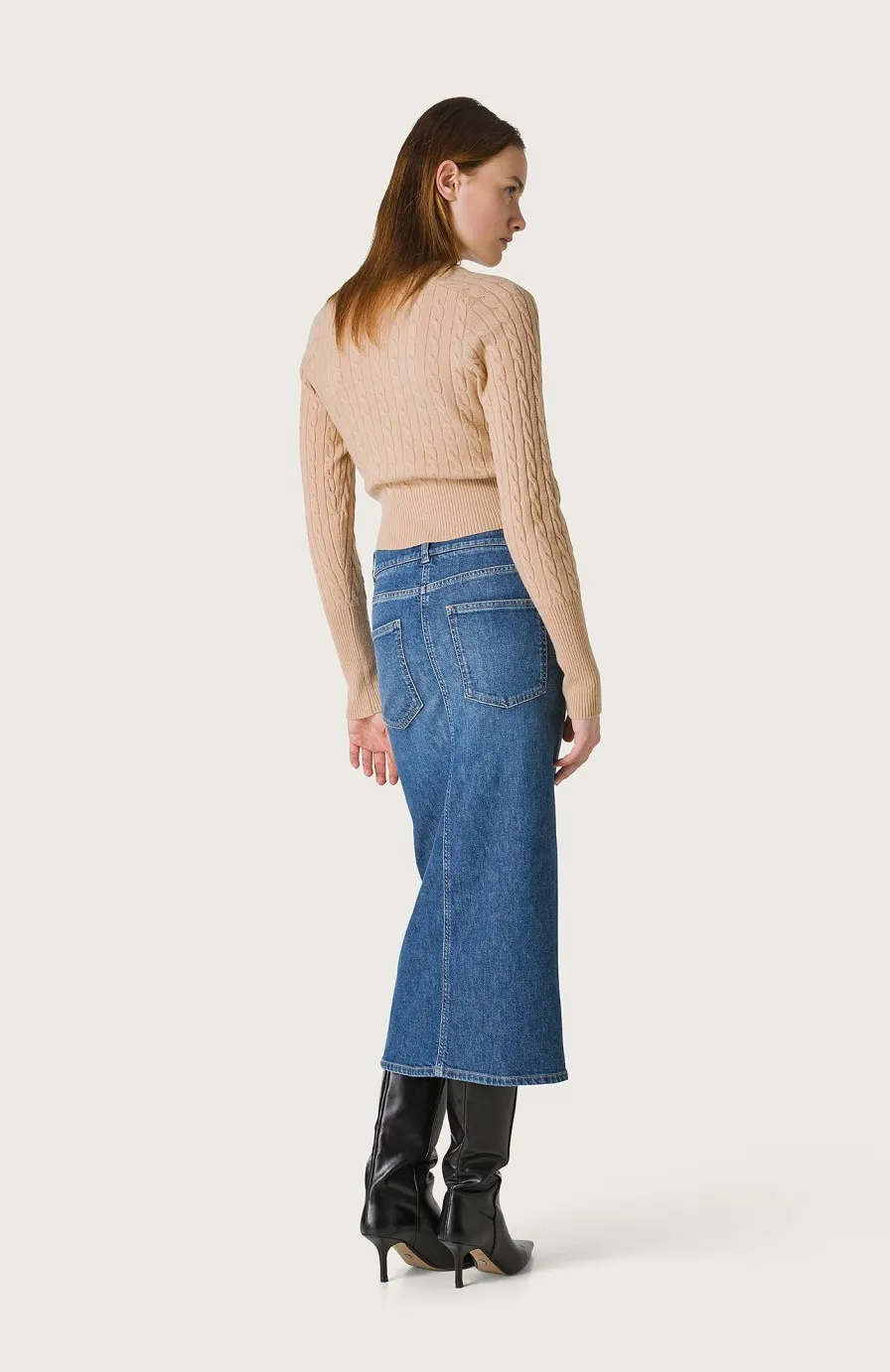 Donna Seventy Venezia  | Gonna Denim Midi Con Spacco