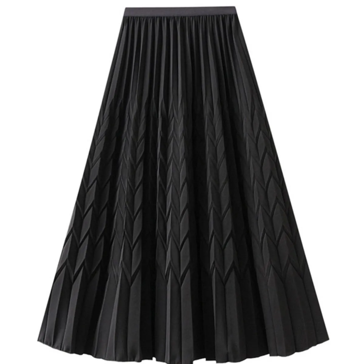 Elegante gonna longuette a pieghe a fisarmonica per le donne Moda a vita alta drappeggiata Swing Party A Line Gonne 2023 Estate