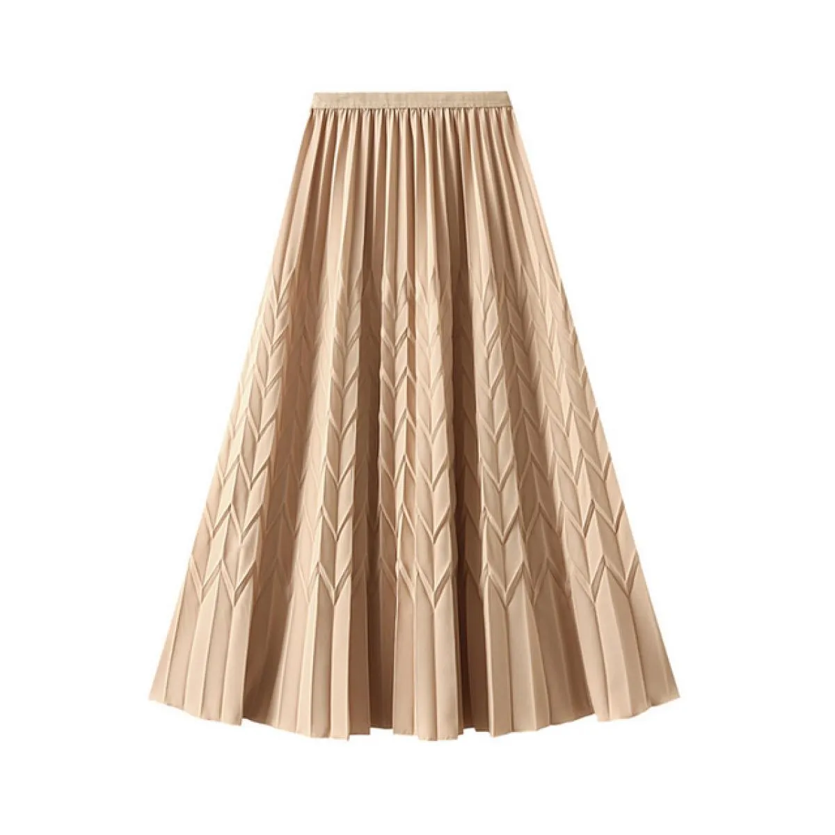 Elegante gonna longuette a pieghe a fisarmonica per le donne Moda a vita alta drappeggiata Swing Party A Line Gonne 2023 Estate