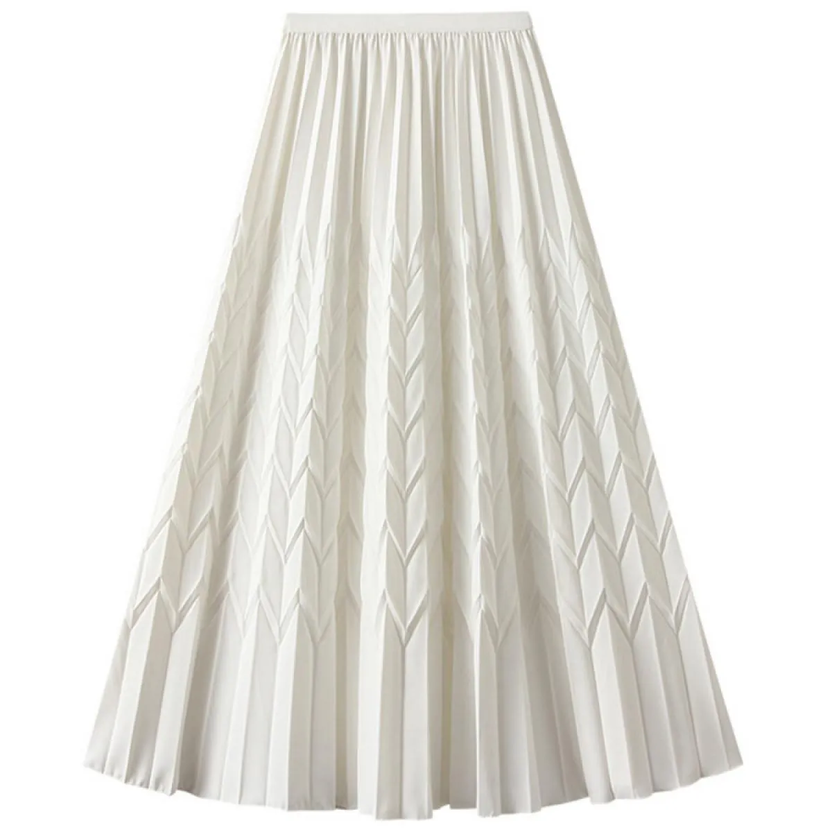Elegante gonna longuette a pieghe a fisarmonica per le donne Moda a vita alta drappeggiata Swing Party A Line Gonne 2023 Estate