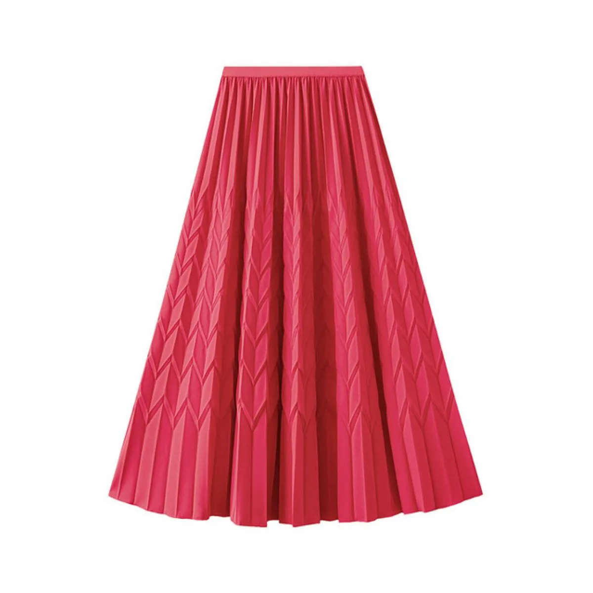 Elegante gonna longuette a pieghe a fisarmonica per le donne Moda a vita alta drappeggiata Swing Party A Line Gonne 2023 Estate