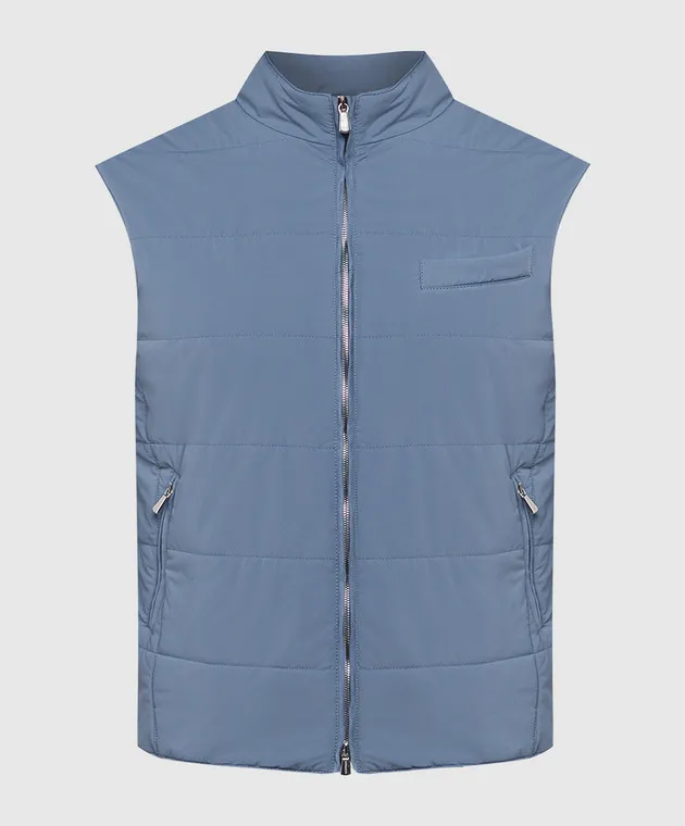 Enrico Mandelli Gilet trapuntato blu S8T5765323