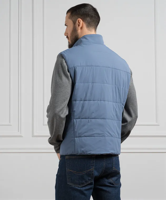 Enrico Mandelli Gilet trapuntato blu S8T5765323
