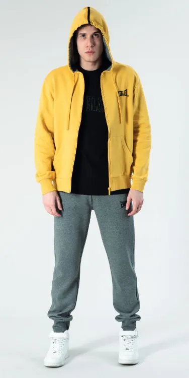 EVERLAST BASIC Ceylon Yellow/Mid Grey Melange tuta felpa invernale con cappuccio