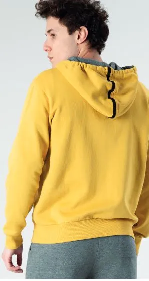 EVERLAST BASIC Ceylon Yellow/Mid Grey Melange tuta felpa invernale con cappuccio