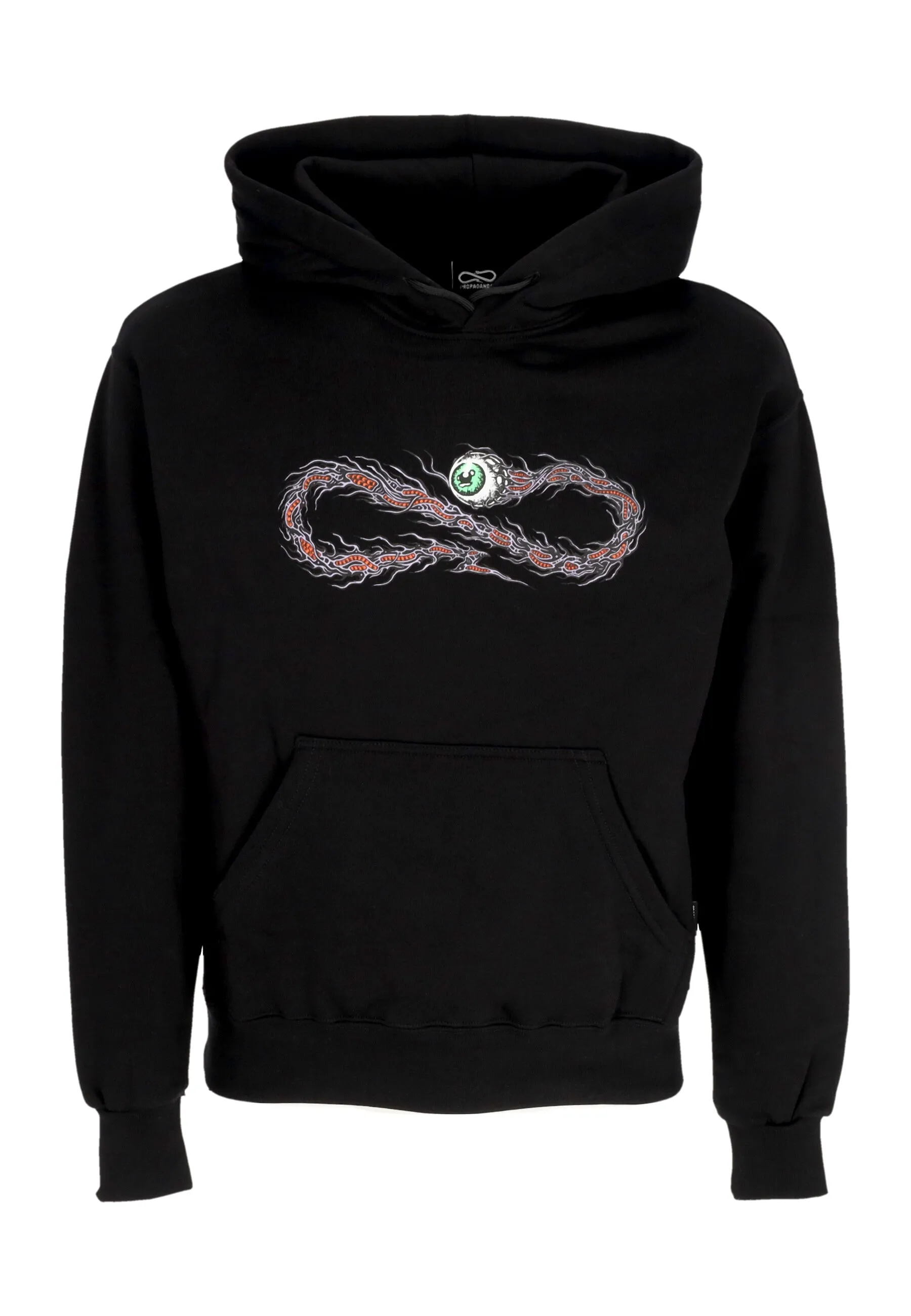 Felpa Cappuccio Uomo Logo Badfate Hoodie Black