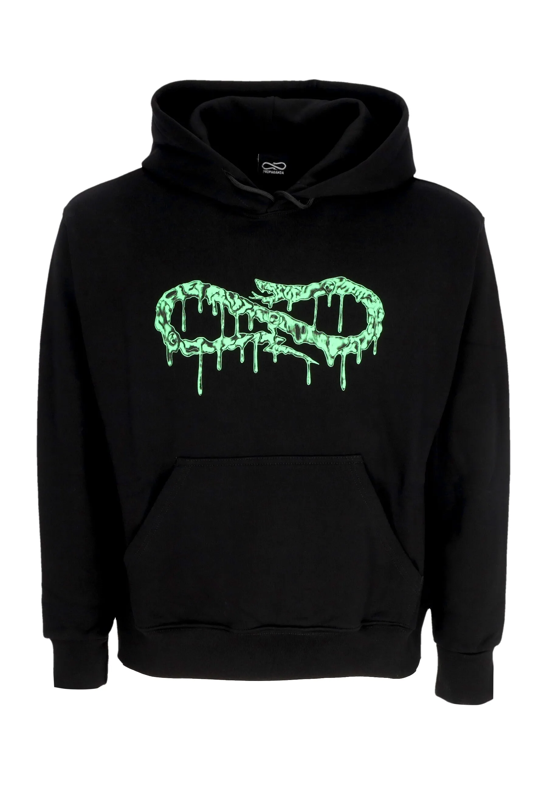 Felpa Cappuccio Uomo Logo Slime Hoodie Black