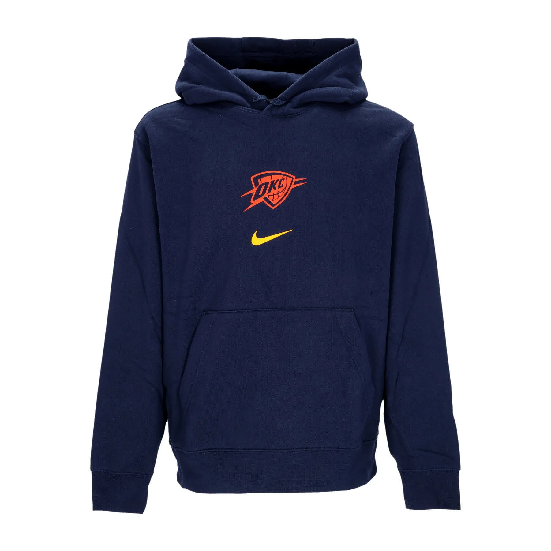 Felpa Cappuccio Uomo Nba City Edition Club Hoodie Oklthu College Navy