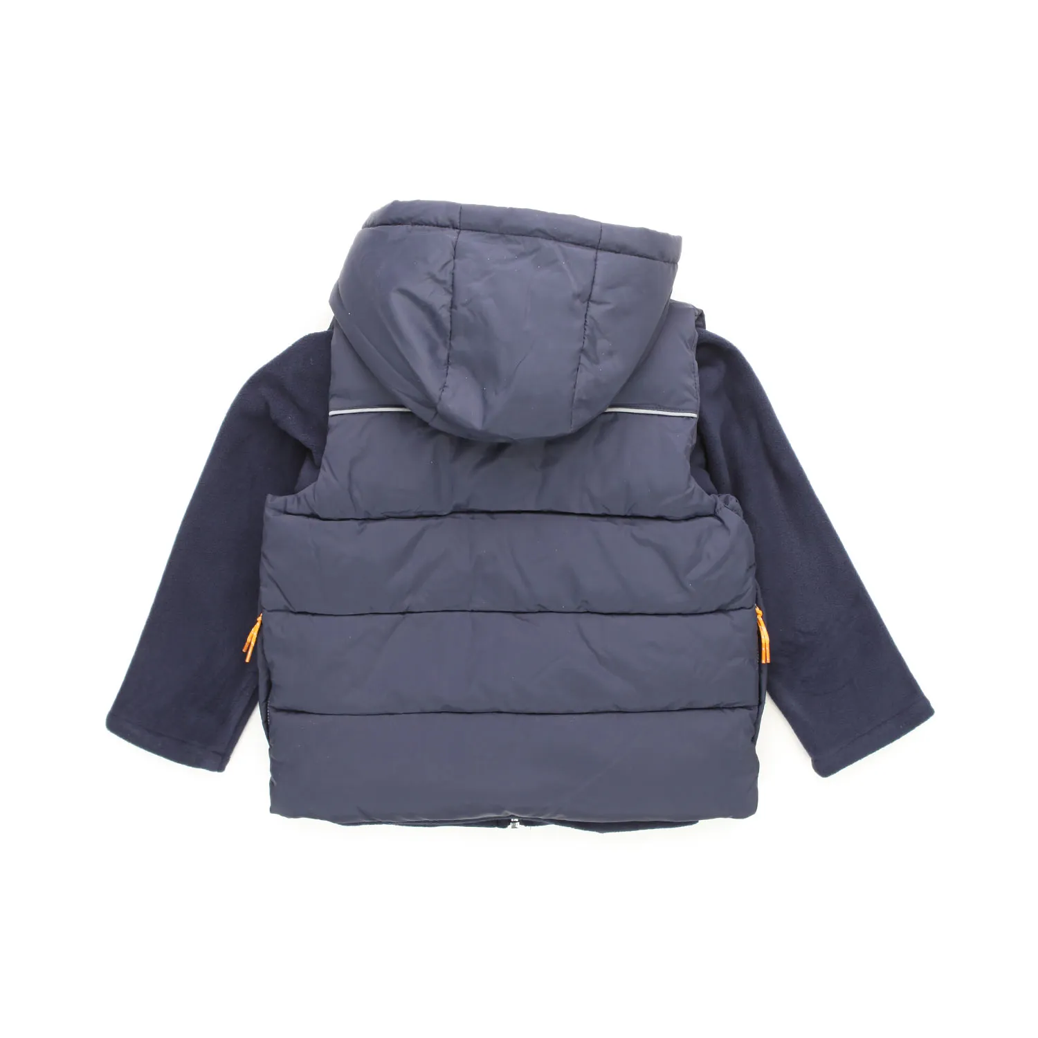 Felpa Pile Blu Con Gilet Trapuntato Bambino E Teen