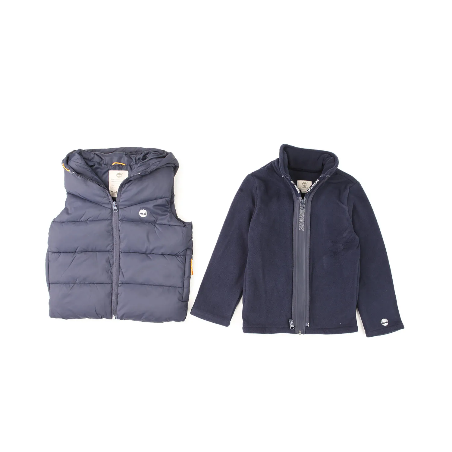 Felpa Pile Blu Con Gilet Trapuntato Bambino E Teen