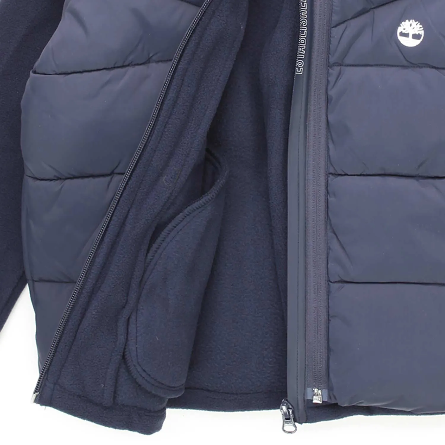 Felpa Pile Blu Con Gilet Trapuntato Bambino E Teen