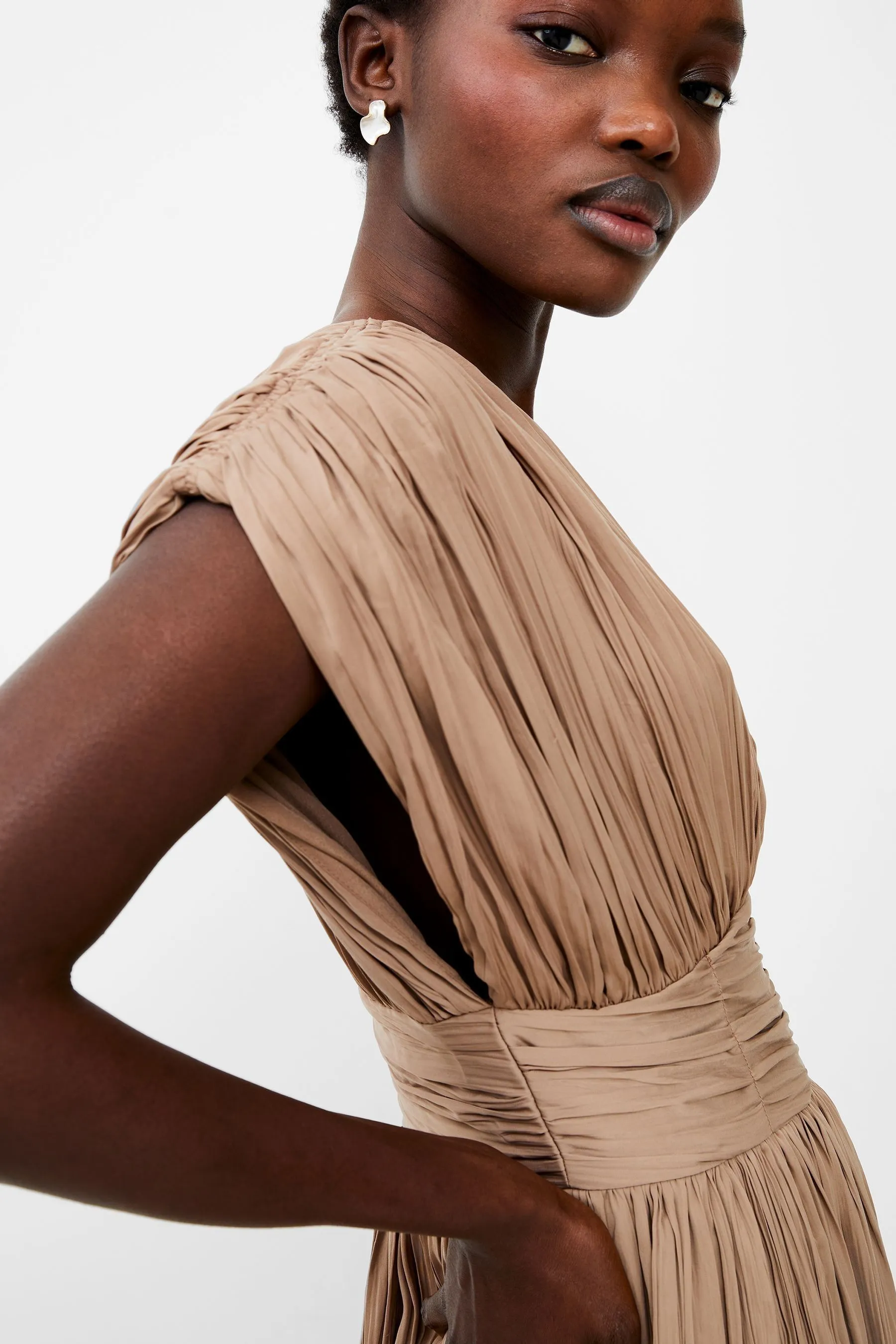 French Connection - Althea - Abito A pieghe con scollo a V
