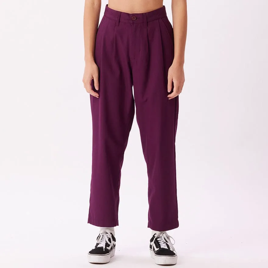 FUBAR PLEATED PANT - BEETROOT