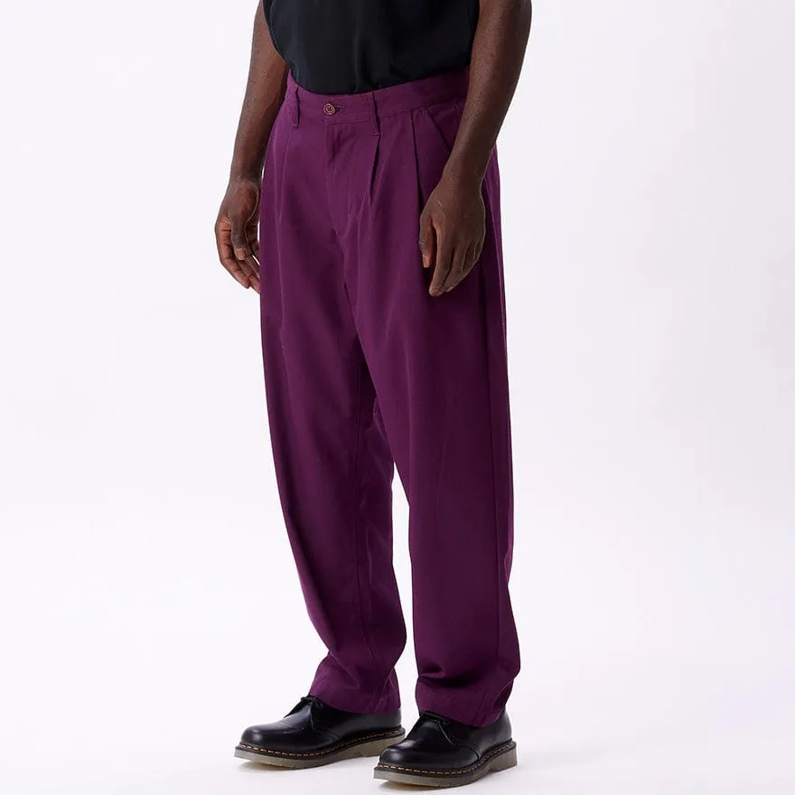 FUBAR PLEATED PANT - BEETROOT