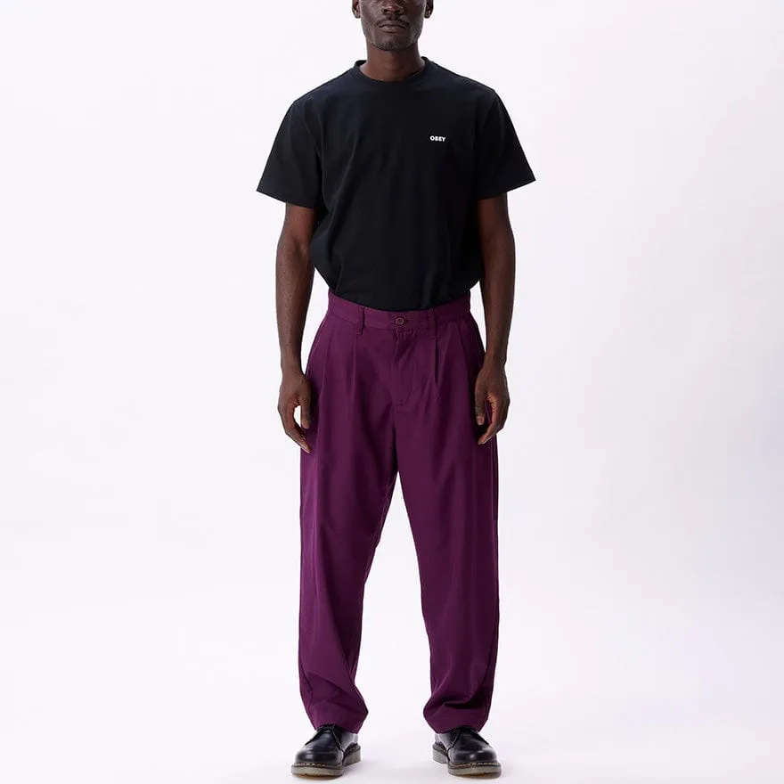 FUBAR PLEATED PANT - BEETROOT