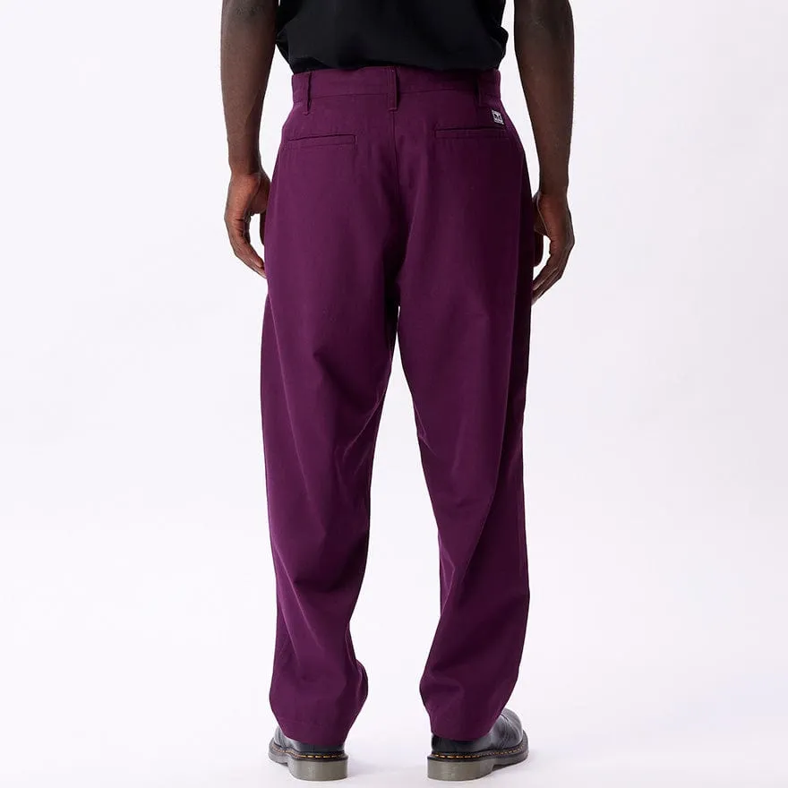 FUBAR PLEATED PANT - BEETROOT
