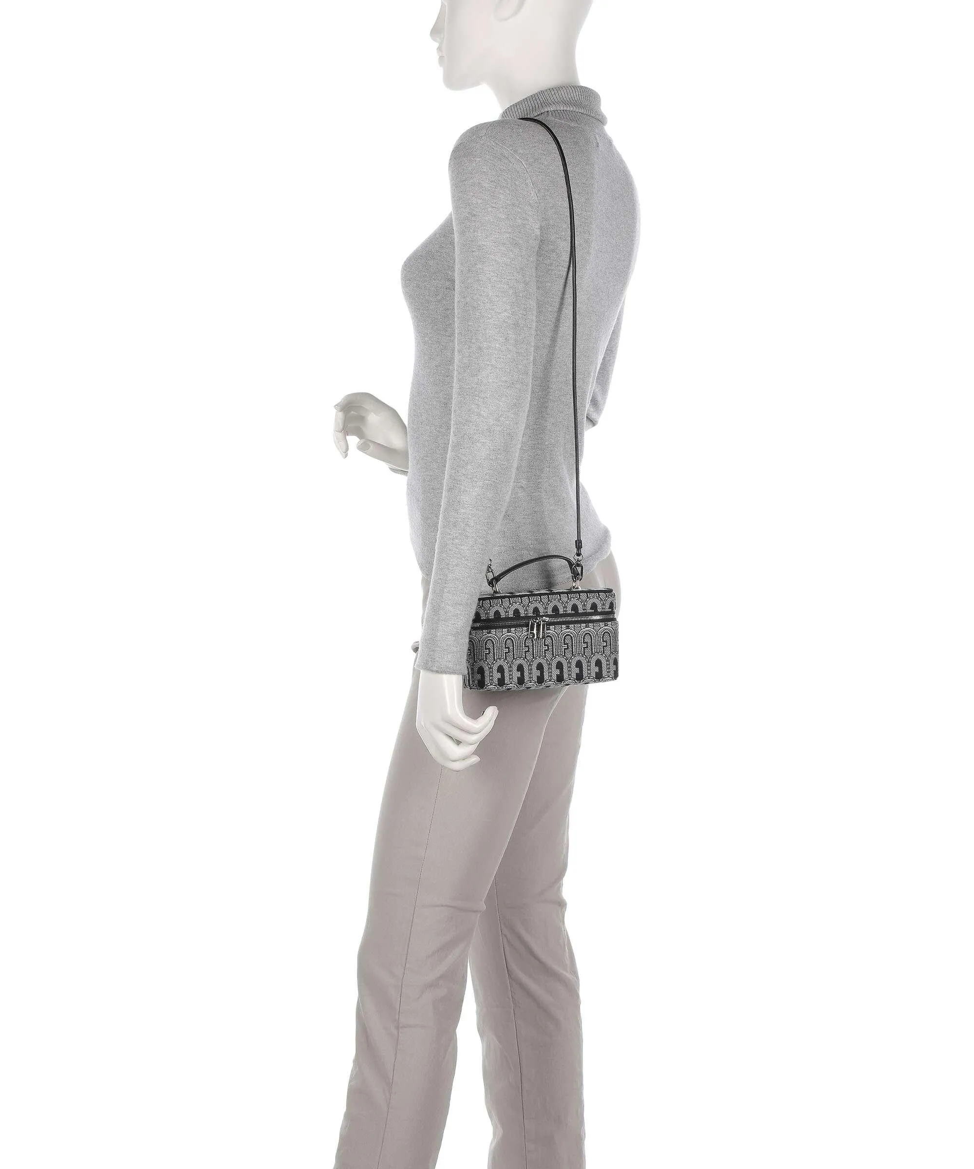 Furla Opportunity Vanity Borsa a tracolla poliestere, cotone grigio  
