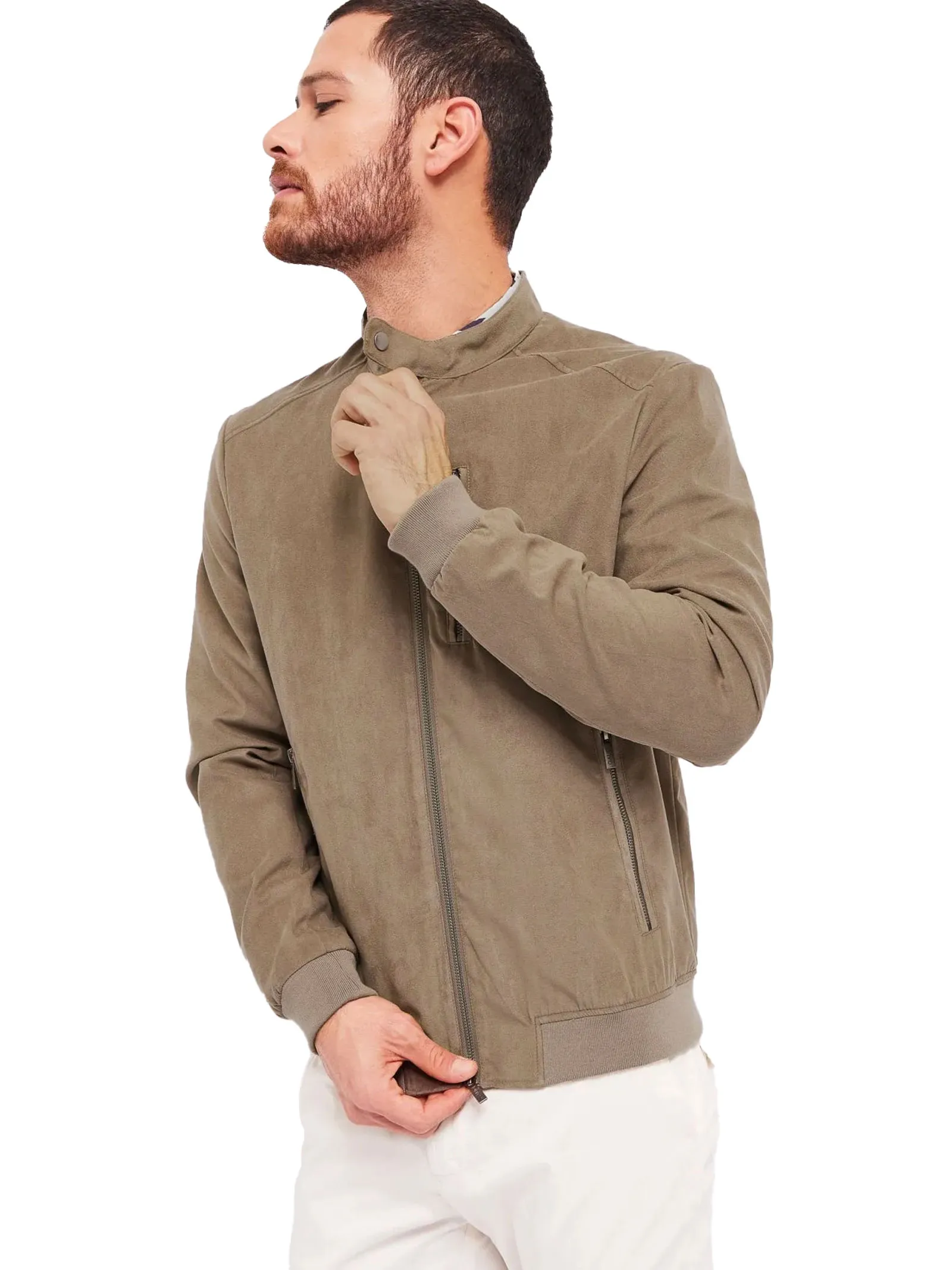GAUDI' JEANS Giacca Biker scamosciata