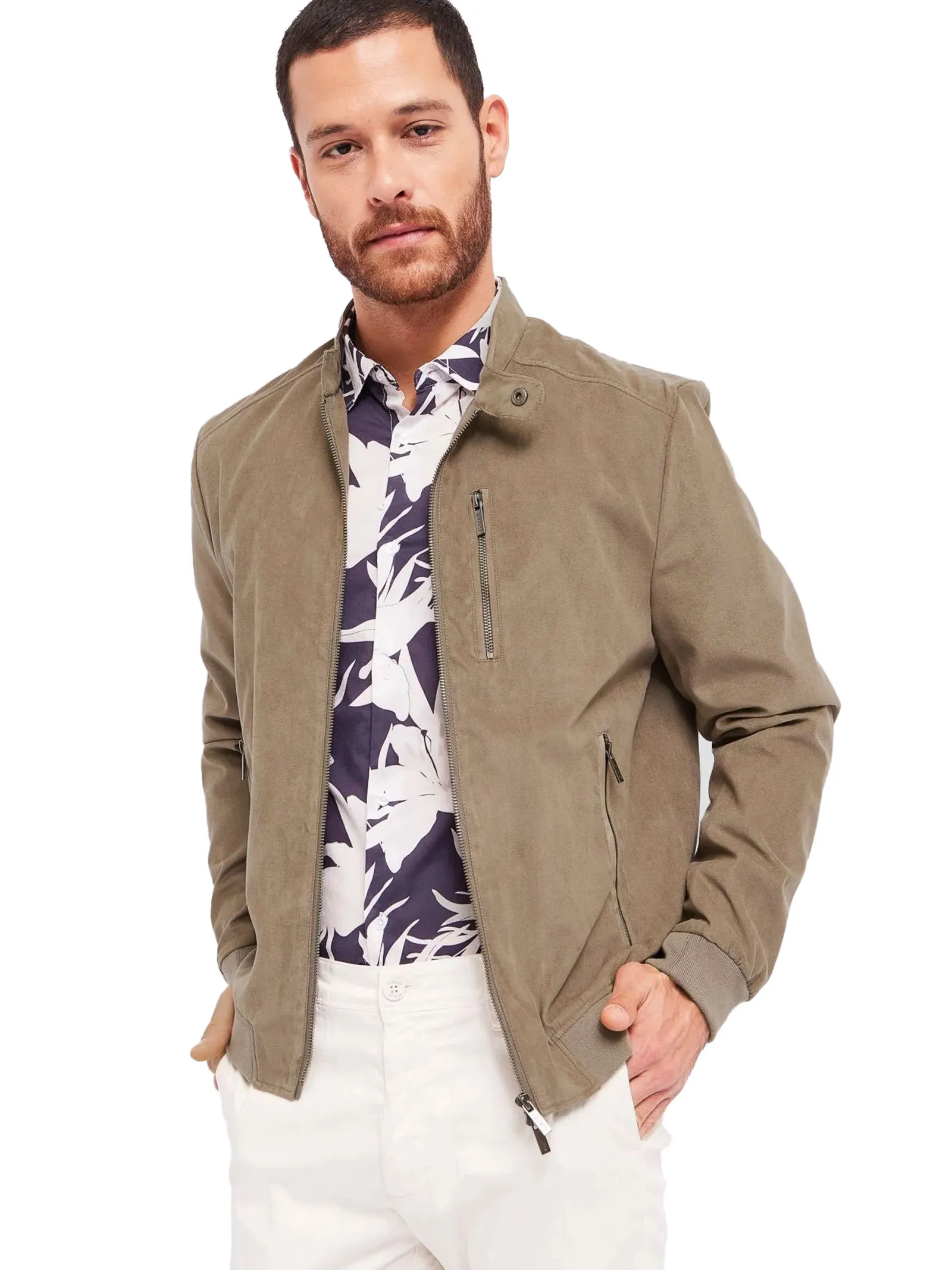 GAUDI' JEANS Giacca Biker scamosciata