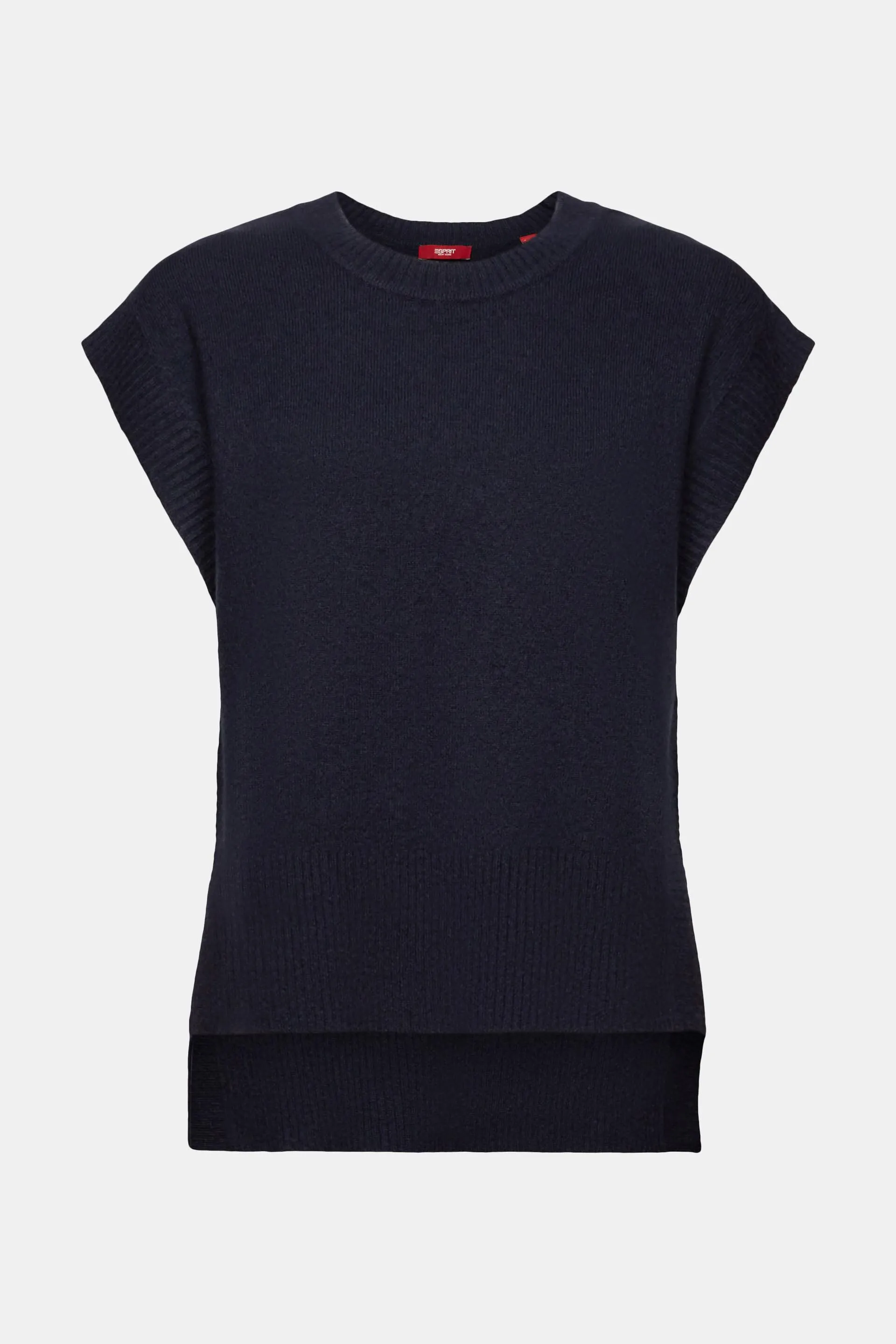 Gilet a coste in misto lana