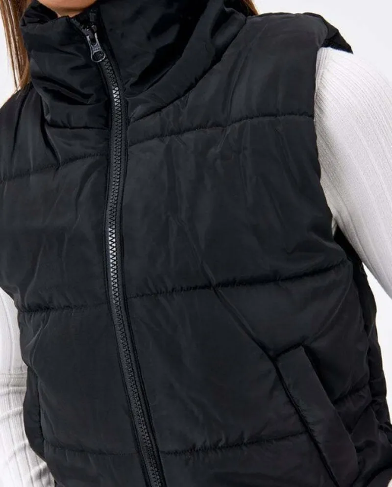 Gilet invernale Donna senza maniche Capispalla invernale Caldo leggero Moda Colletto rialzato Gilet con tasche imbottite