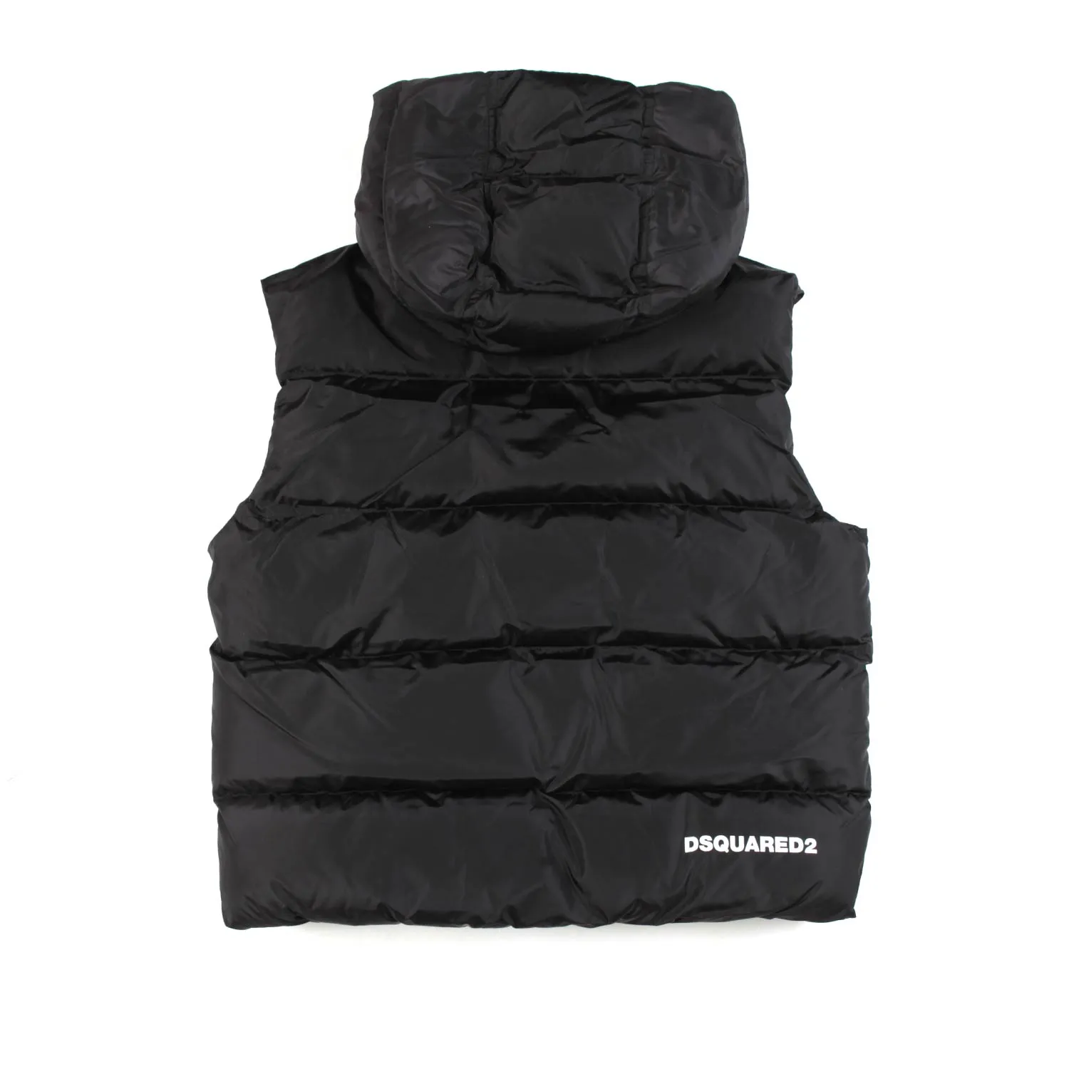 Gilet No-Gender Nero In Nylon Trapuntato