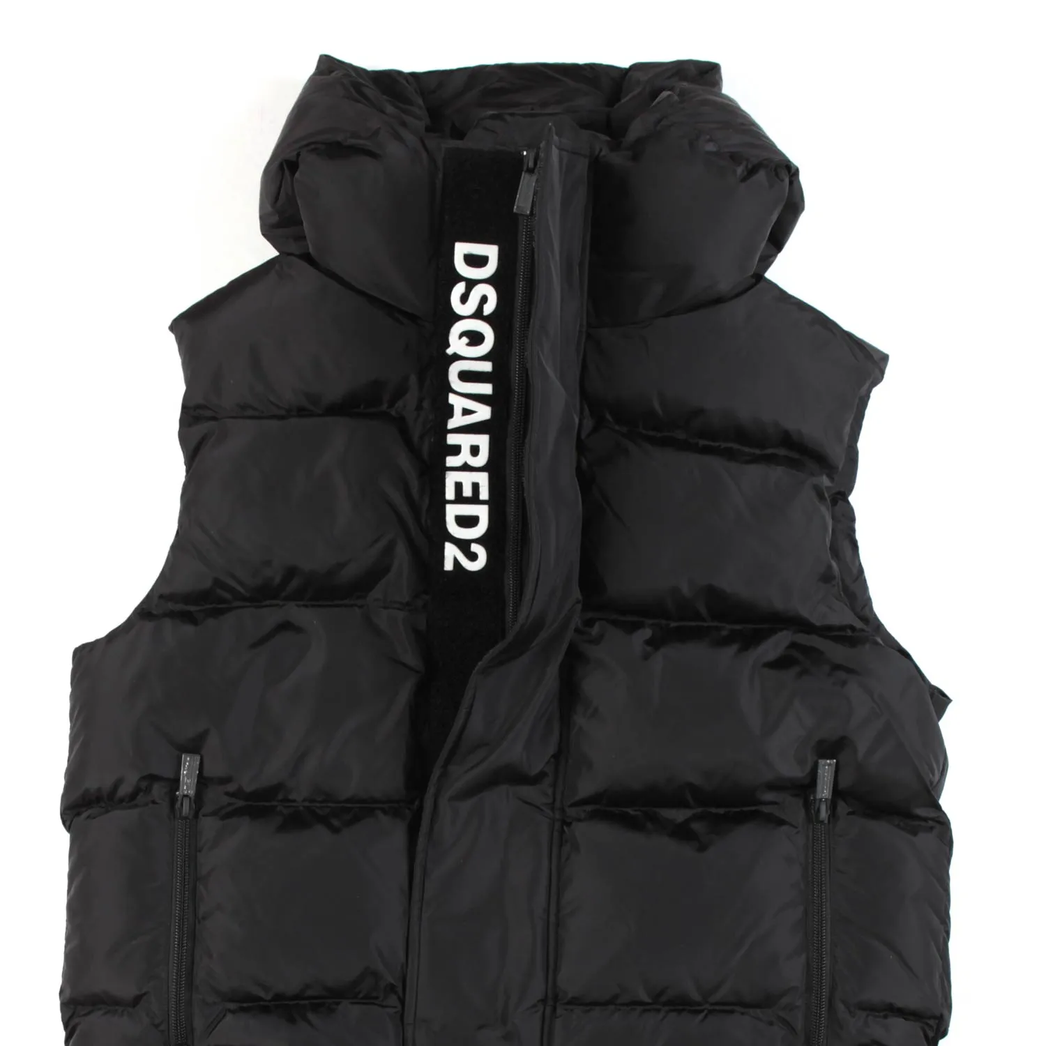 Gilet No-Gender Nero In Nylon Trapuntato