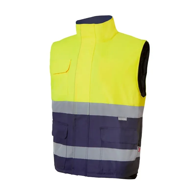 Gilet trapuntato bicolore da Lavoro Alta Visibilità Multitasche Velilla 305902