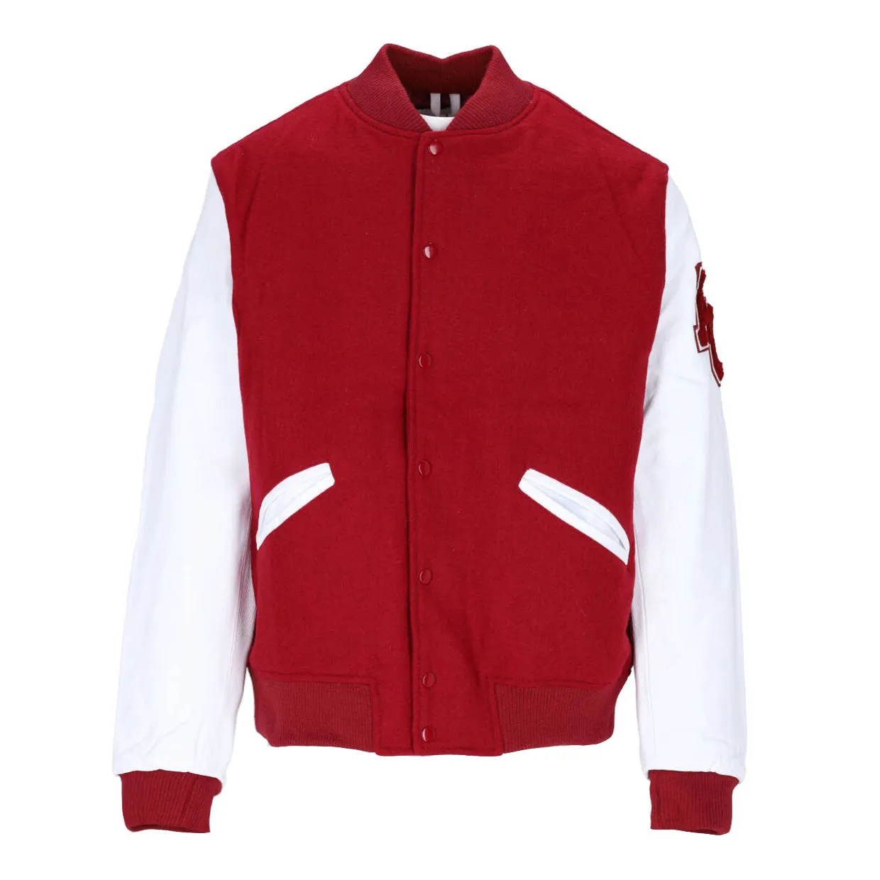 Giubbino Uomo American College Teddy Varsity Rosso / Bianco