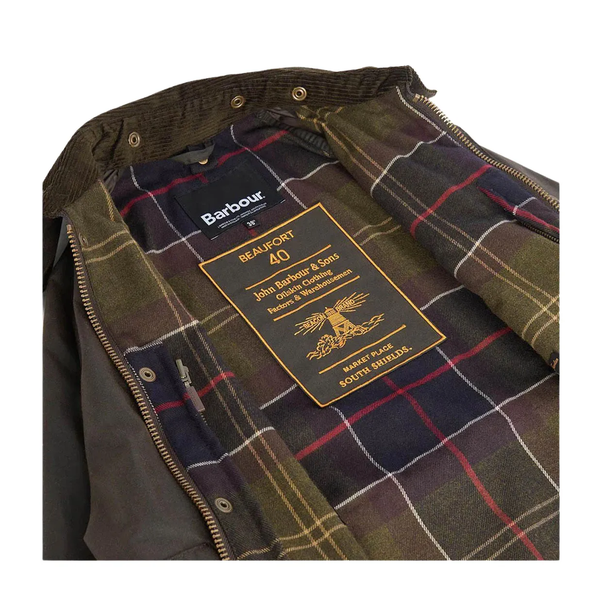 Giubbino Uomo Barbour 40th Anniversary Beaufort Wax Verde