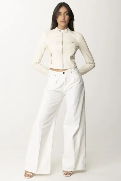 Giubbotto biker DOVE WHITE MULTI