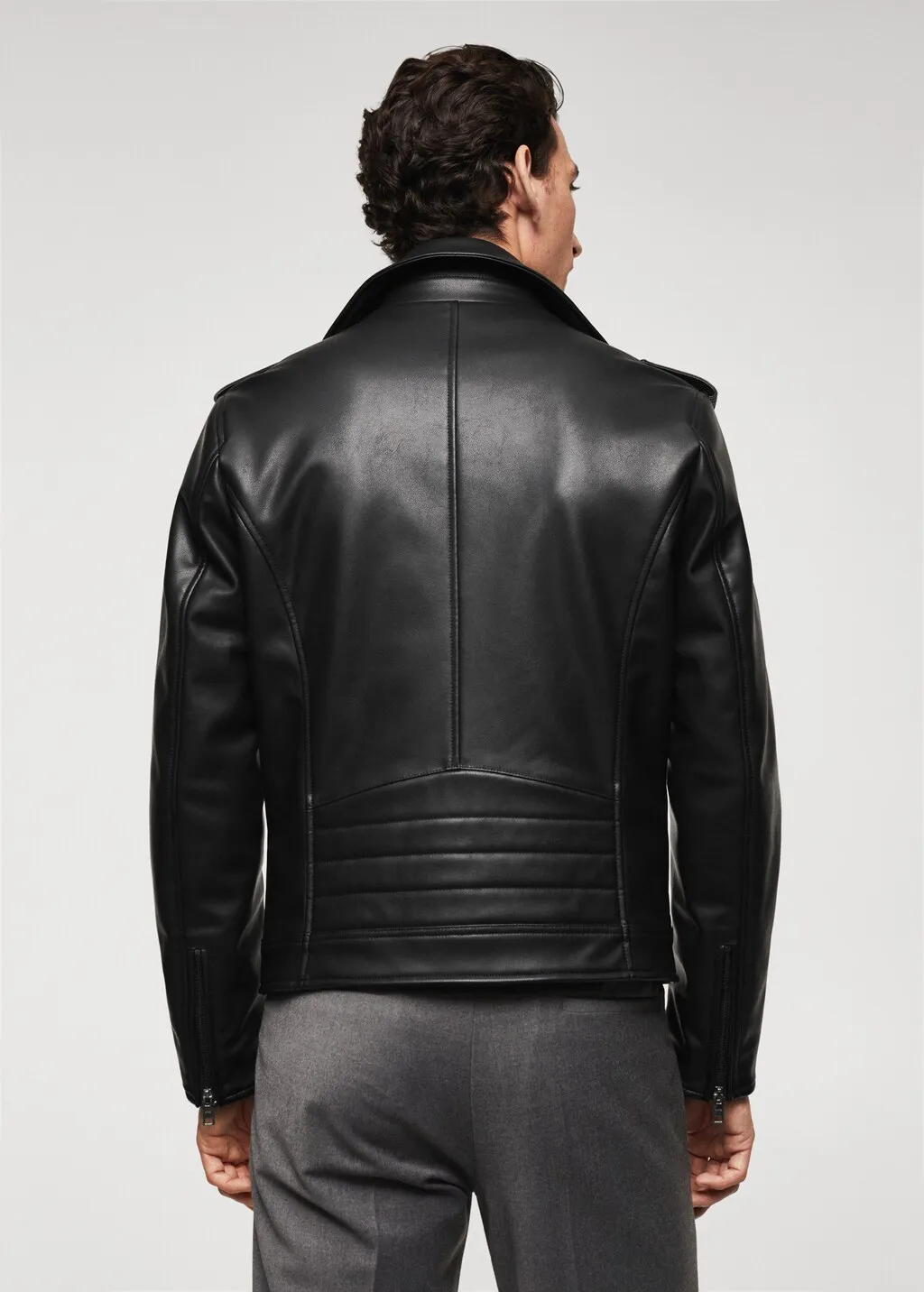 Giubbotto biker similpelle