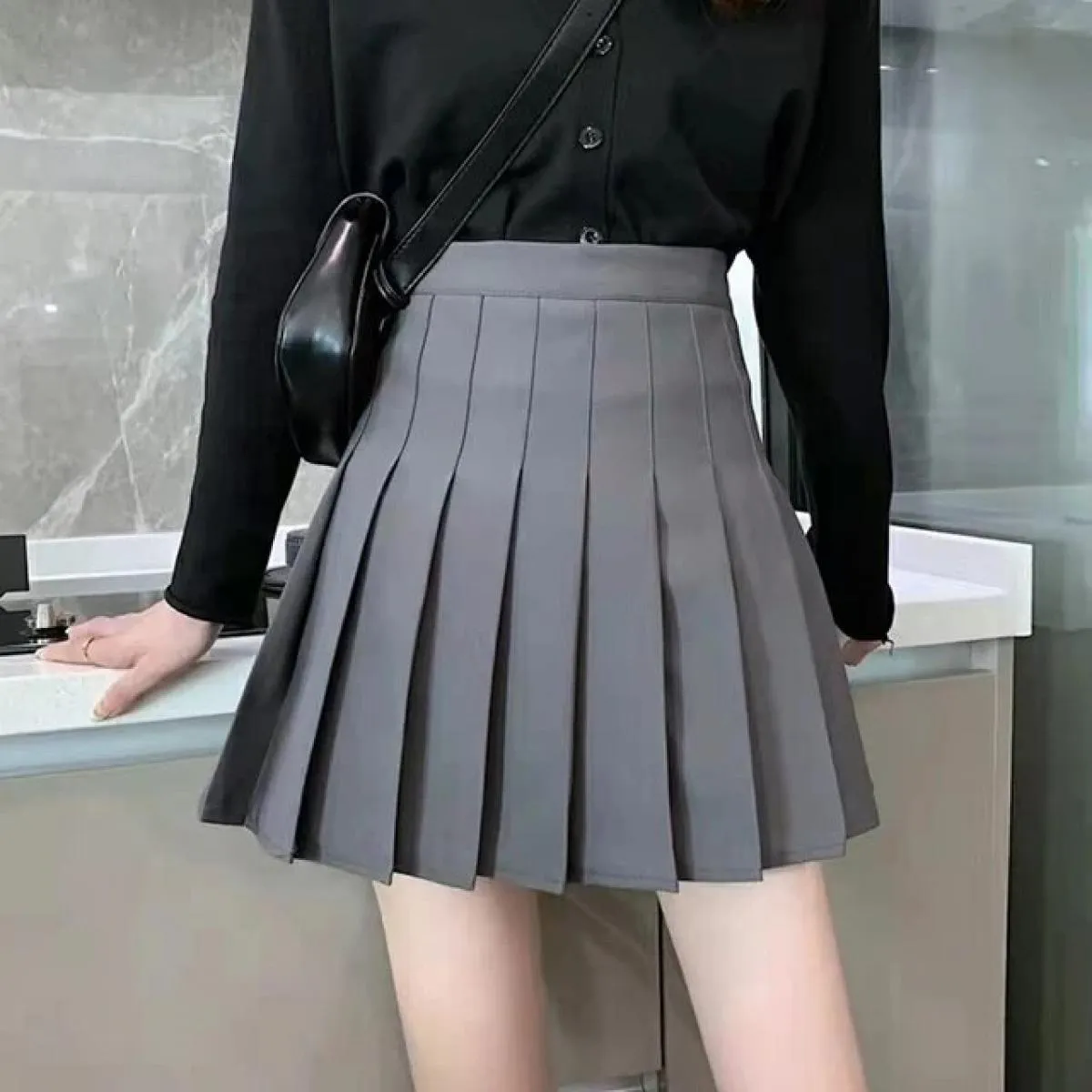 Gonna a pieghe bianca stile minigonna a pieghe da ragazza stile donna 2023 Estate