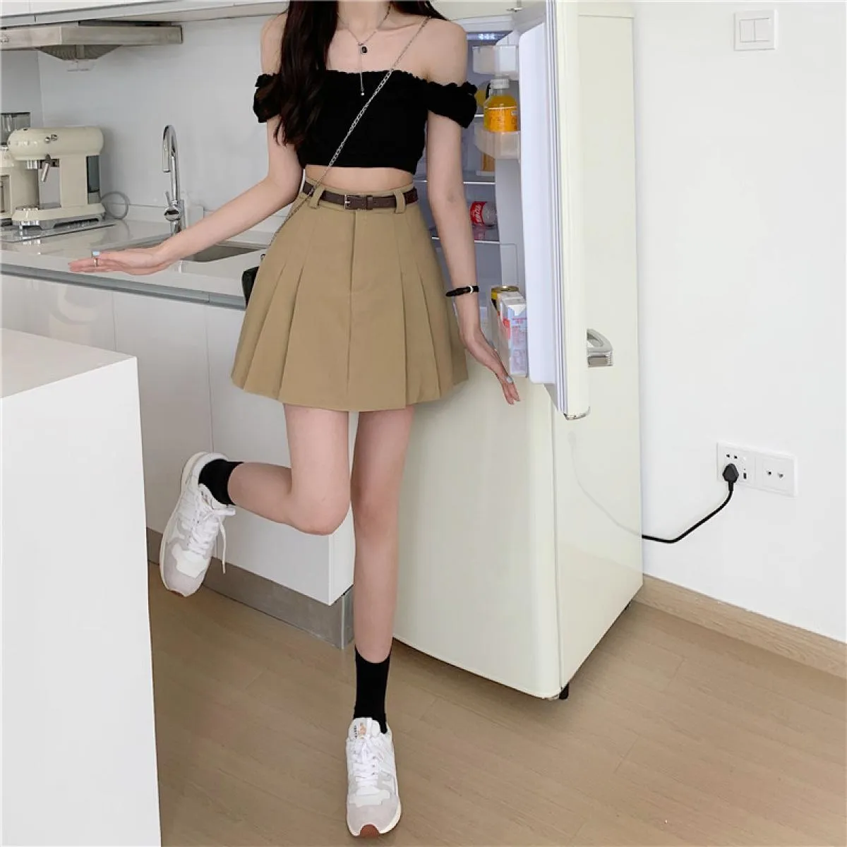 Gonna a pieghe Moda Street Fashion Gonne Gonne a pieghe