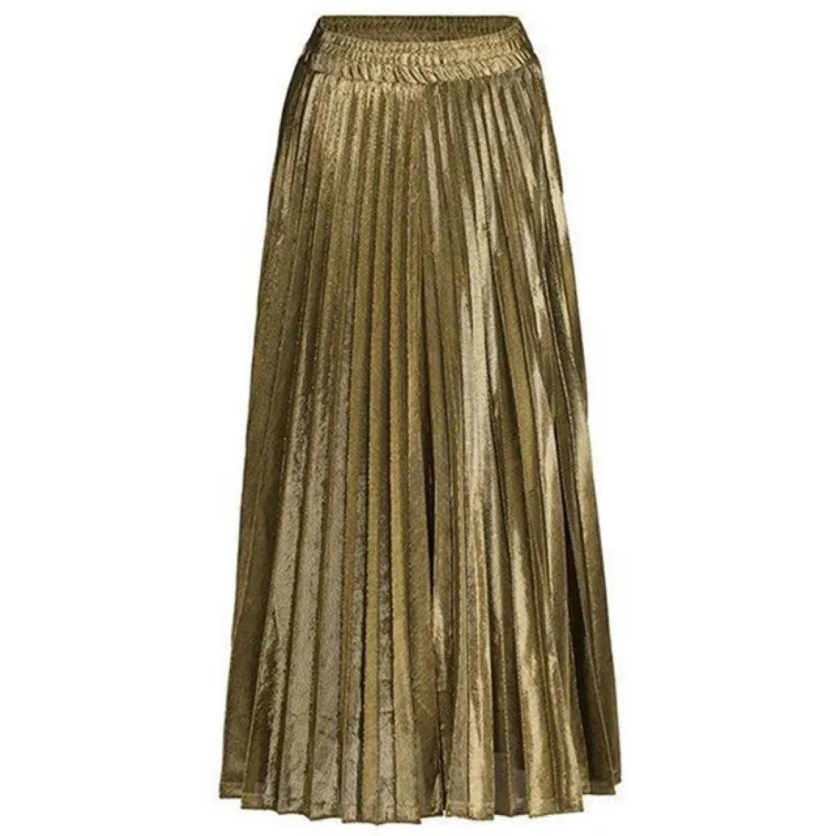 Gonna lunga plissettata Gonne midi plissettate color oro Gonna plissettata argento Gonne plissettate color oro