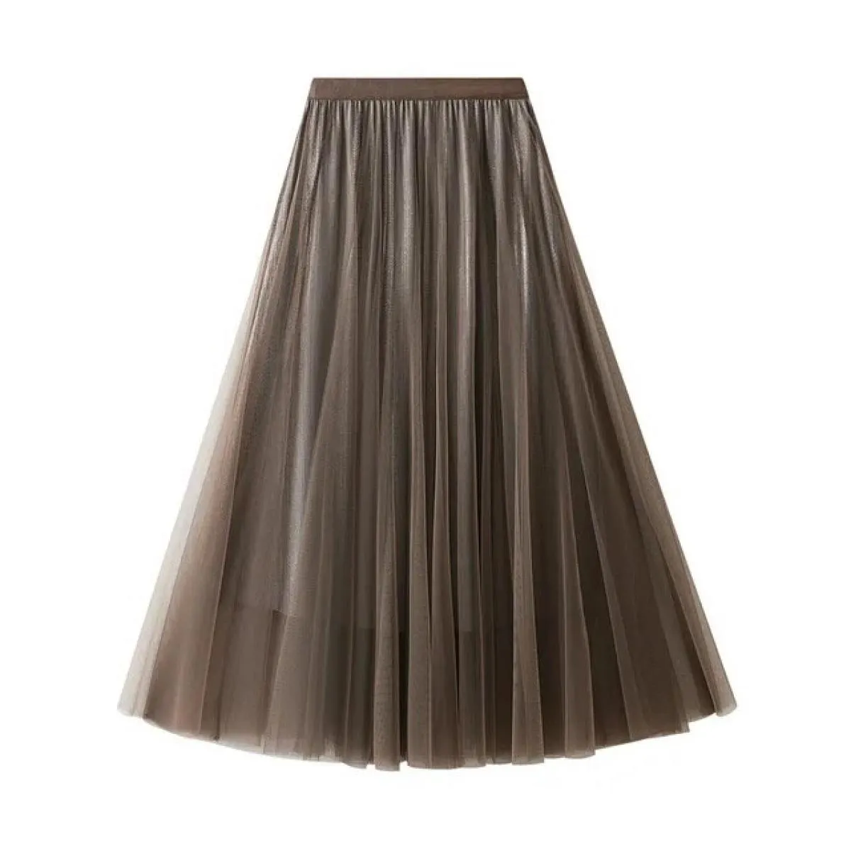 Gonna maxi lunga in tulle blu viola gonna a pieghe primavera estate donna 2022 nuove gonne a linea A in rete a vita alta vintage