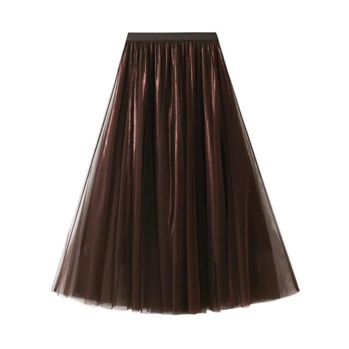 Gonna maxi lunga in tulle blu viola gonna a pieghe primavera estate donna 2022 nuove gonne a linea A in rete a vita alta vintage