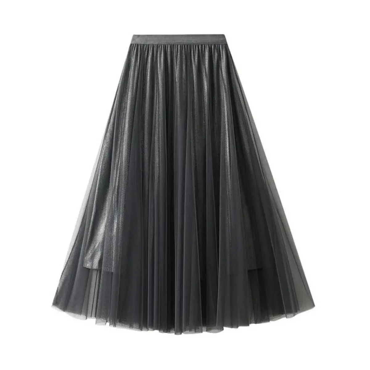 Gonna maxi lunga in tulle blu viola gonna a pieghe primavera estate donna 2022 nuove gonne a linea A in rete a vita alta vintage