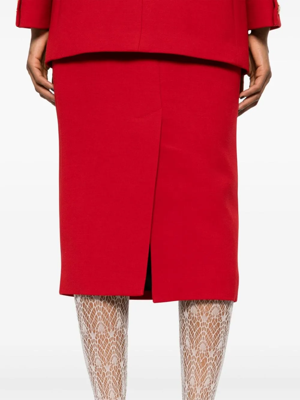 Gonna midi a matita in rosso Alessandra Rich - donna