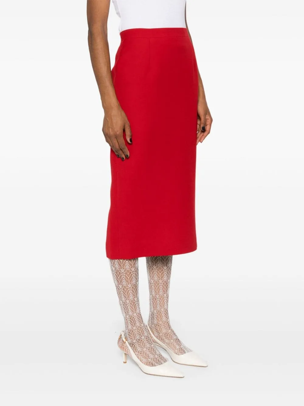 Gonna midi a matita in rosso Alessandra Rich - donna