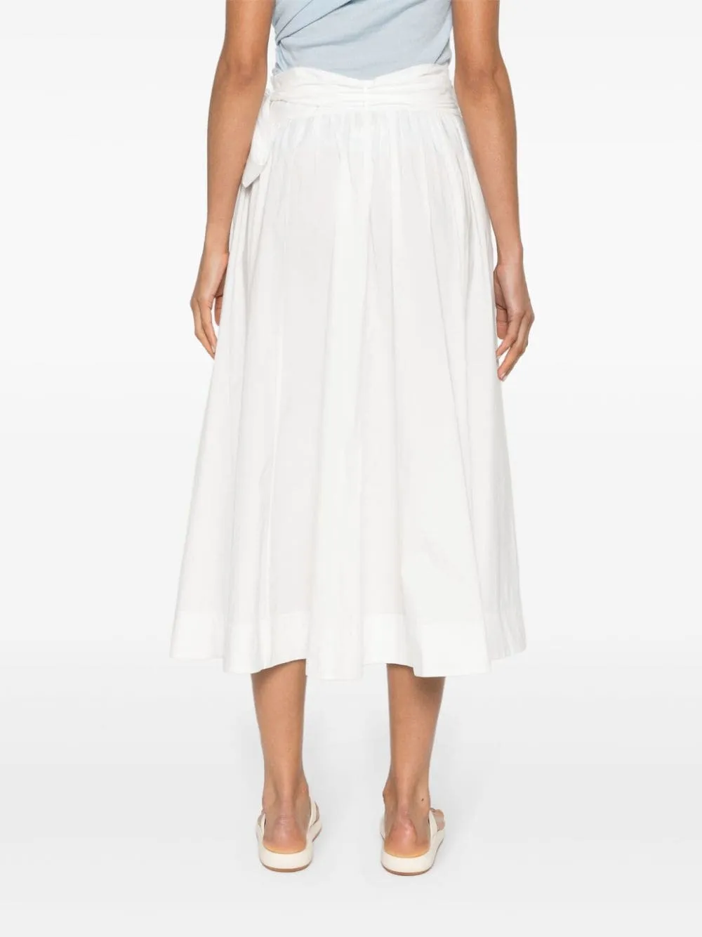 Gonna midi a portafoglio in bianco - donna
