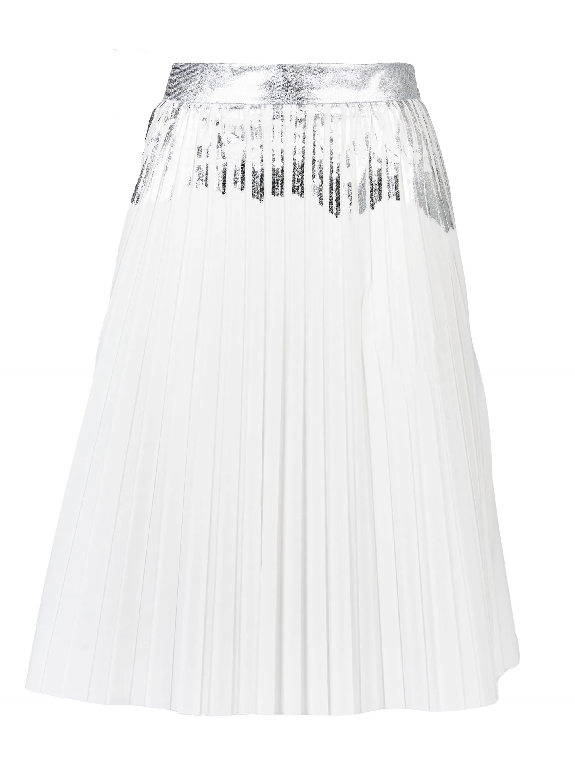 GONNA MIDI BEIGE CON DETTAGLIO FOIL ARGENTO