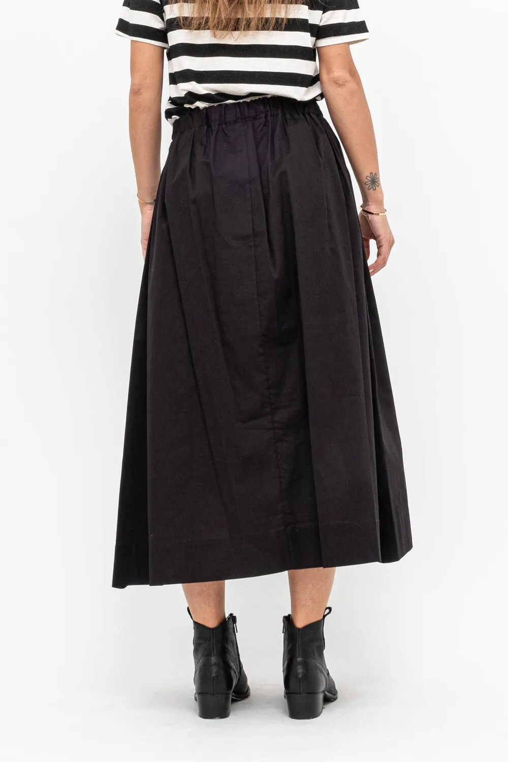 GONNA MIDI COTONE PINCES ELASTICO DIETRO