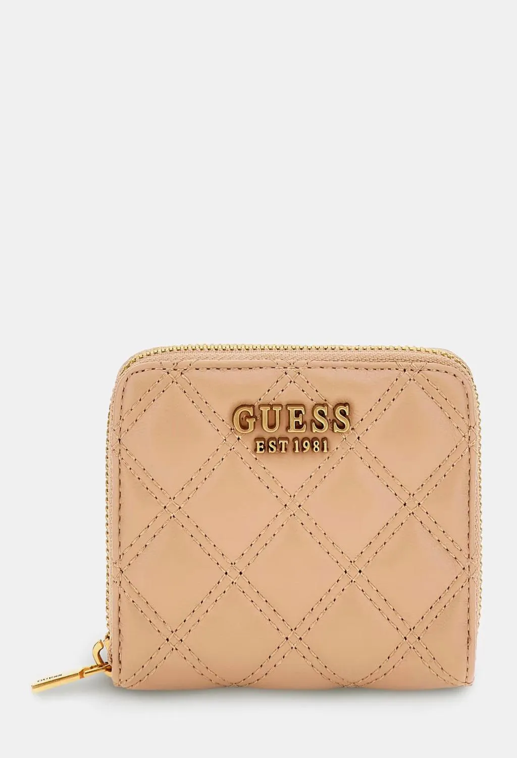 GUESS borse  mini portafoglio trapuntato beige