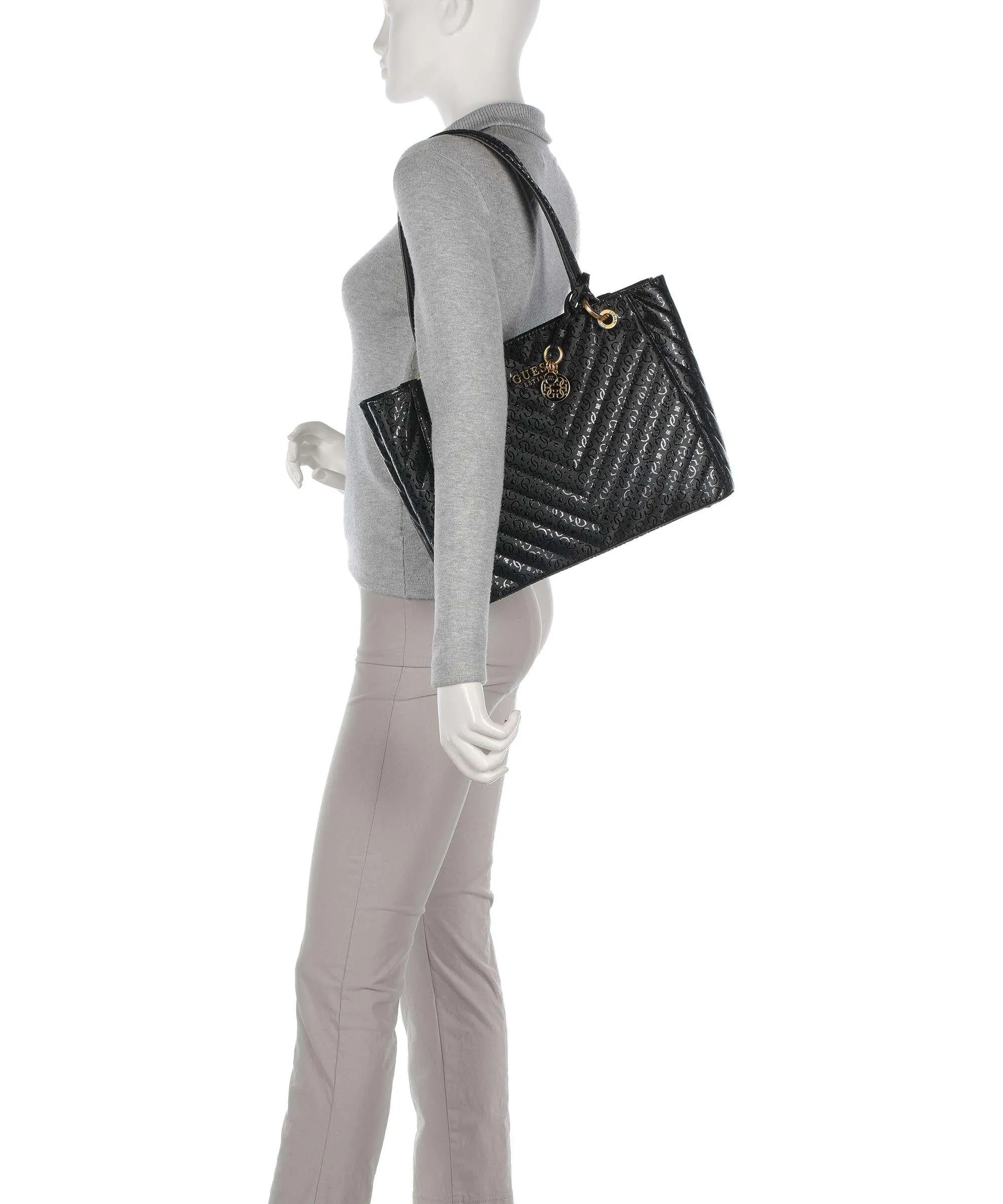  Guess Jania Borsa shopper pelle sintetica nero  
